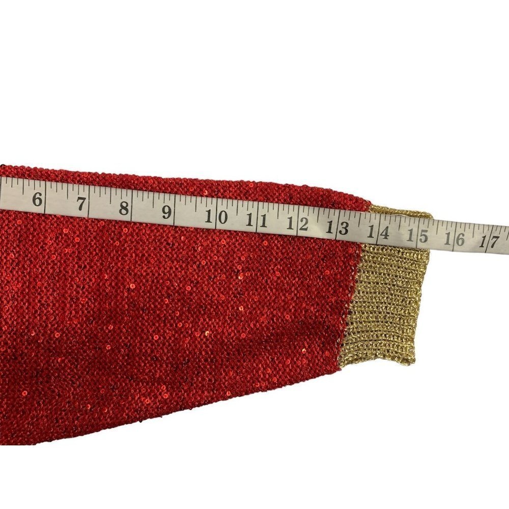Reba Women's Sky Red & Gold Trim Women's Top - Picture 7 of 8